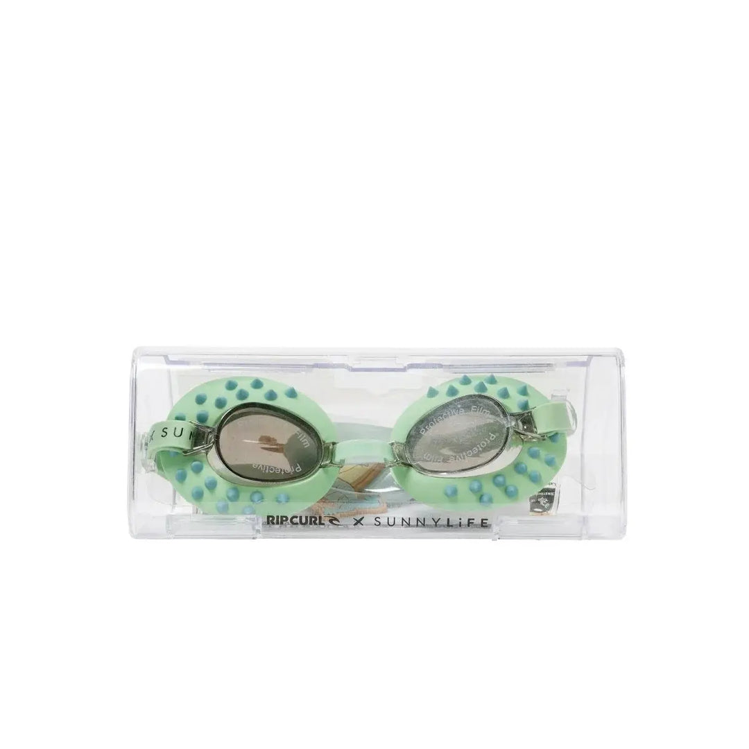 KIDS SWIM GOGGLES SHRED TURTLE AQUA SUNNYLIFE