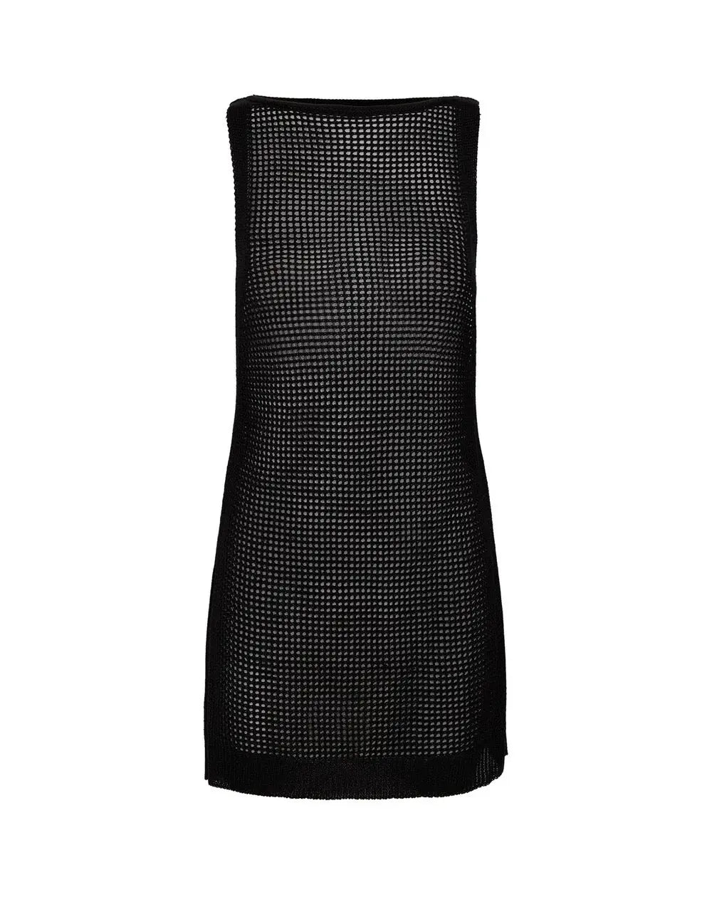 KNIT ERIKA SHORT COVER UP BLACK - BeachLife Concept
