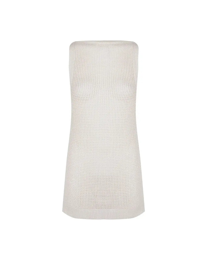 KNIT ERIKA SHORT COVER UP OFF WHITE - BeachLife Concept