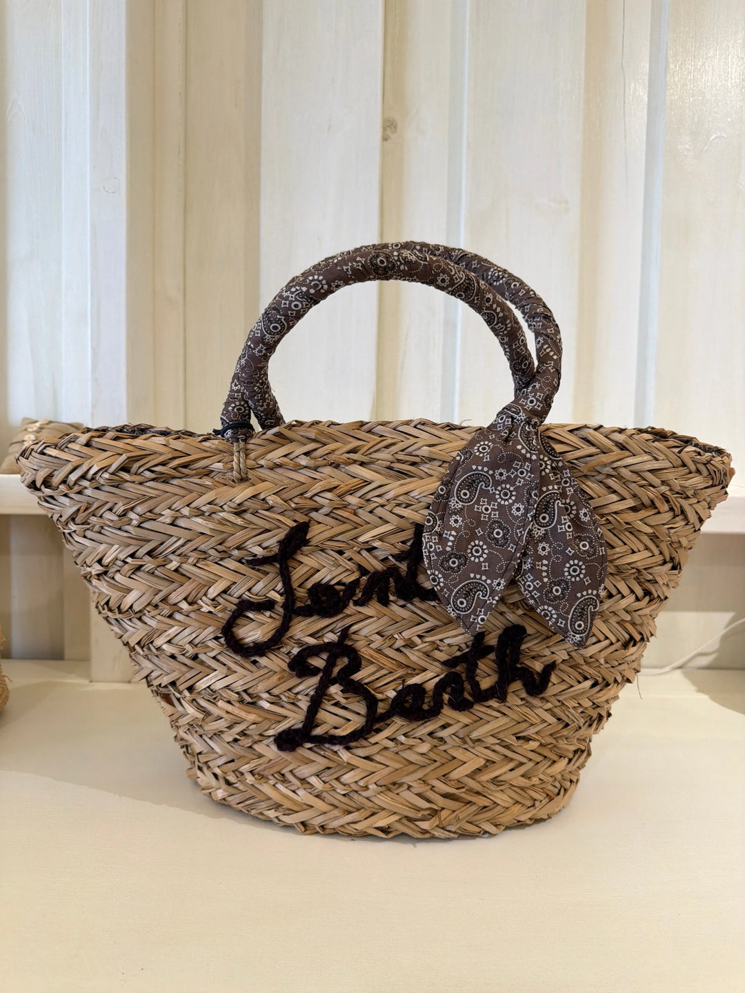 KYLIE STRAW BAG BANDANA MC2 SAINT BARTH