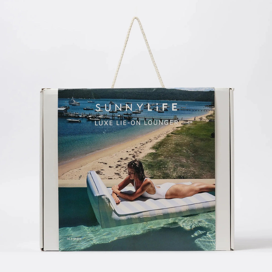 LUXE LIE-ON LOUNGER LAZY DAYS BLUE STRIPE - BeachLife Concept