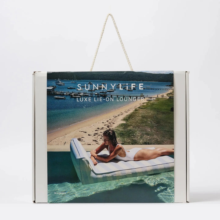 LUXE LIE-ON LOUNGER LAZY DAYS BLUE STRIPE - BeachLife Concept