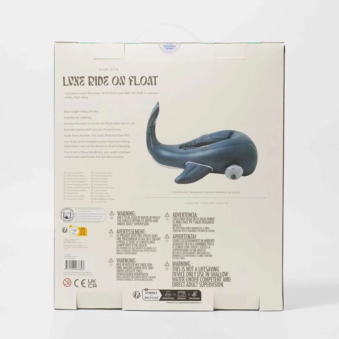 LUXE RIDE-ON FLOAT MOBY DICK NAVY BeachLife Concept