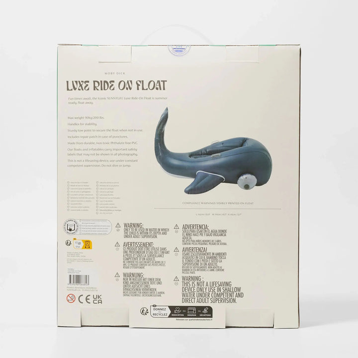 LUXE RIDE-ON FLOAT MOBY DICK NAVY BeachLife Concept