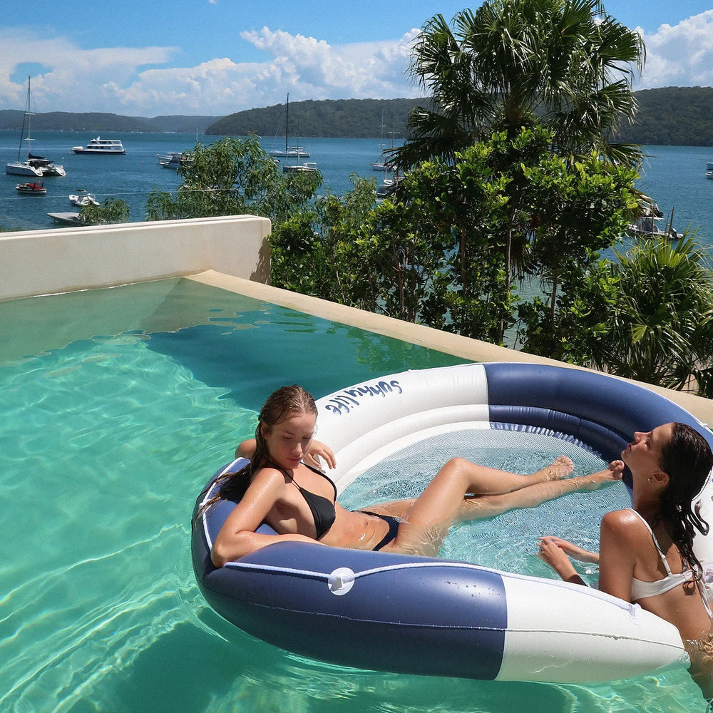 LUXE TWIN HAMMOCK FLOAT LE WEEKEND NAVY BeachLife Concept
