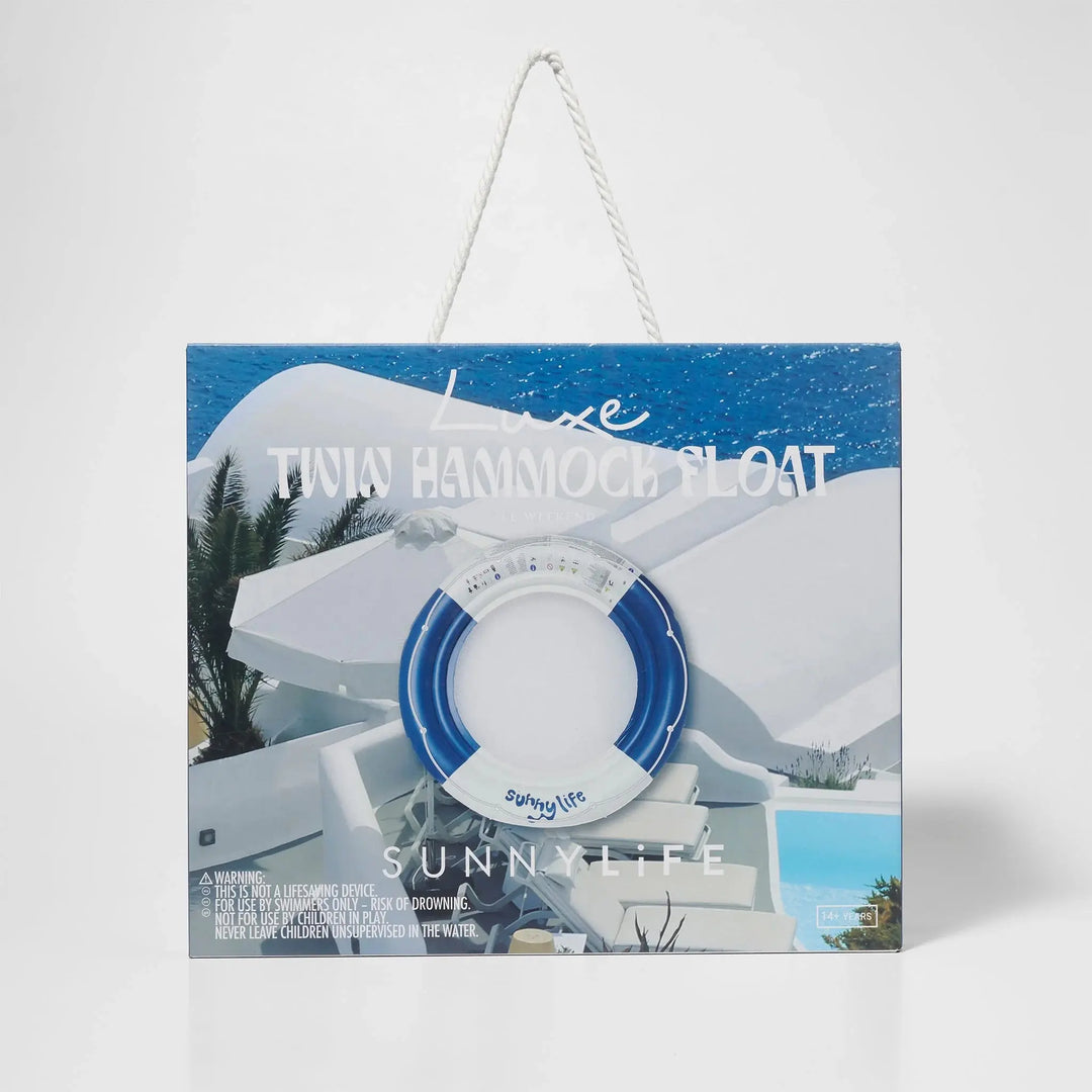 LUXE TWIN HAMMOCK FLOAT LE WEEKEND NAVY BeachLife Concept