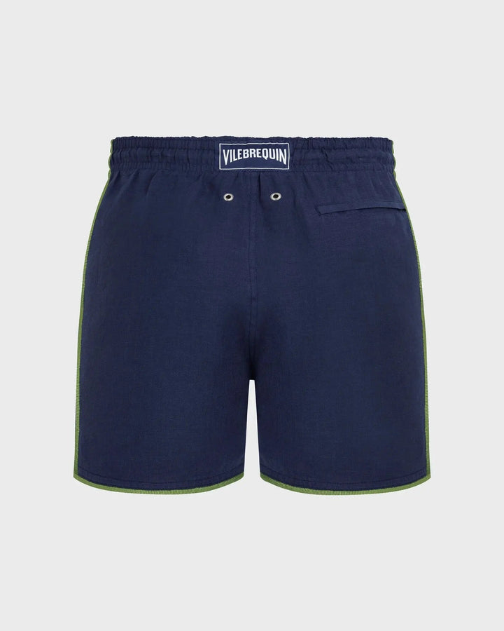 MAILLOT DE BAIN EN LIN MALLORCA BLEU MARINE BeachLife Concept