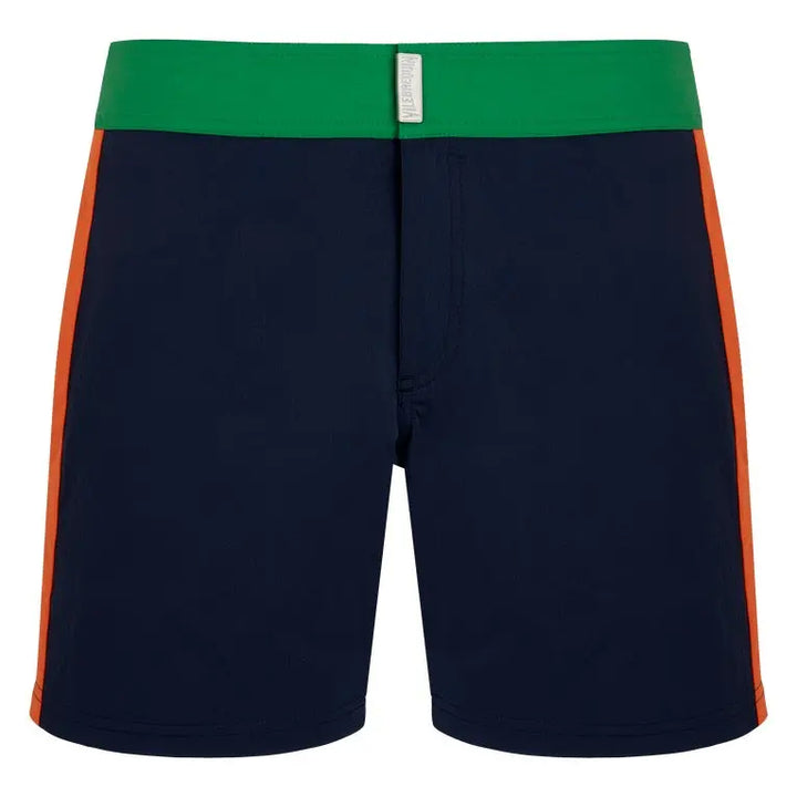 MAILLOT DE BAIN MERLE COURT STRETCH CEINTURE PLATE COLOR BLOCK JUNGLE - BeachLife Concept