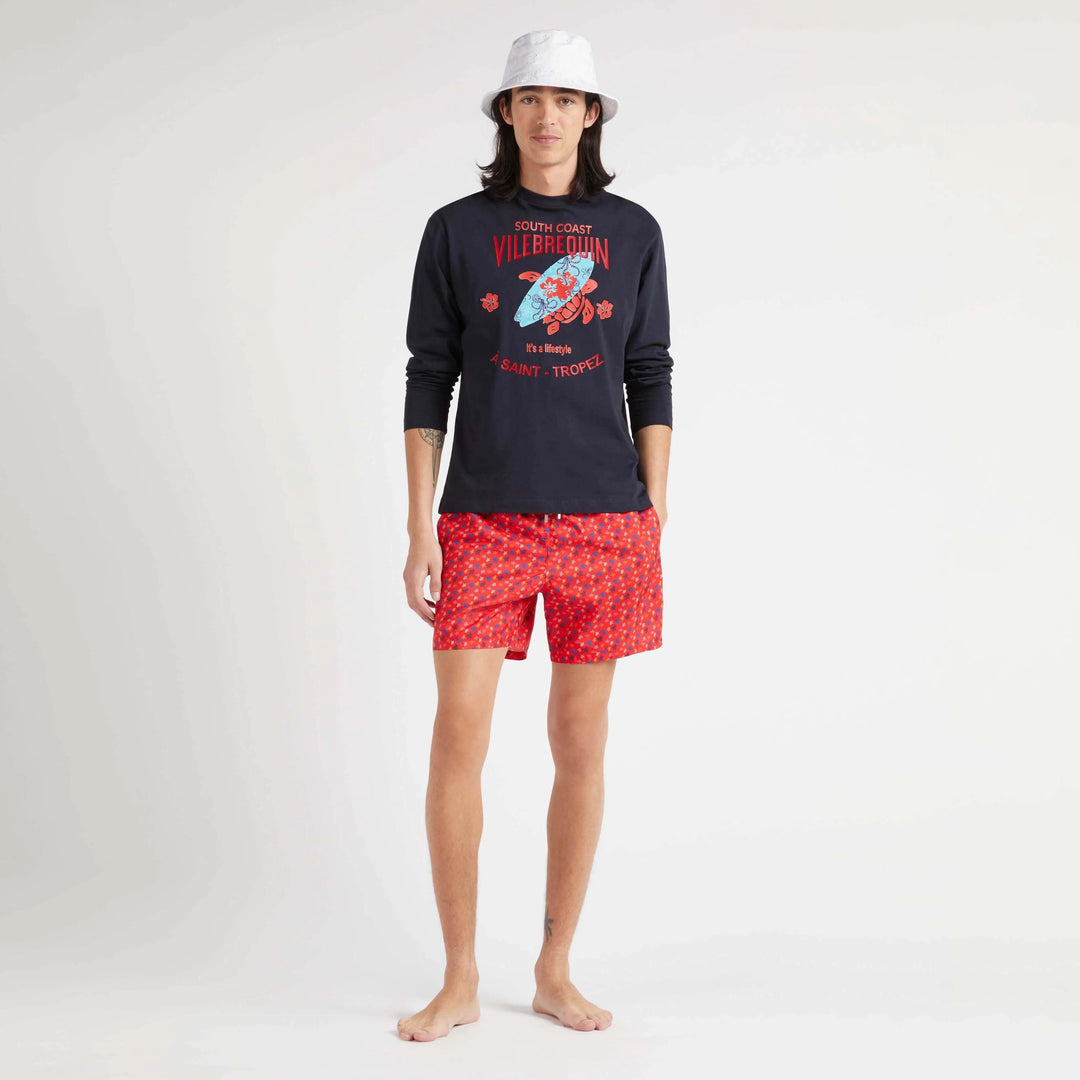 MAILLOT DE BAIN ULTRA LEGER MICRO RONDE DES TORTUES COQUELICOT - BeachLife Concept