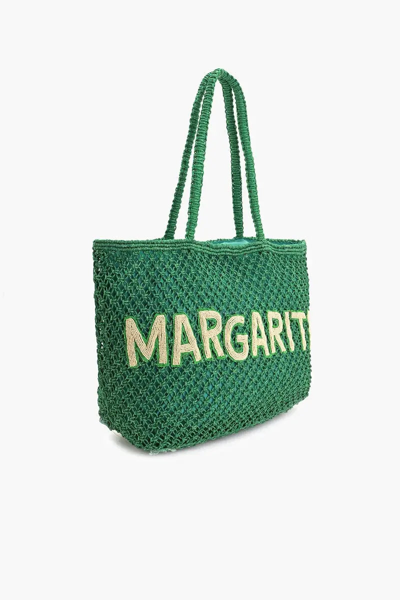 MARGARITA BEADED MACRAME JUTE TOTE AMERICA & BEYOND