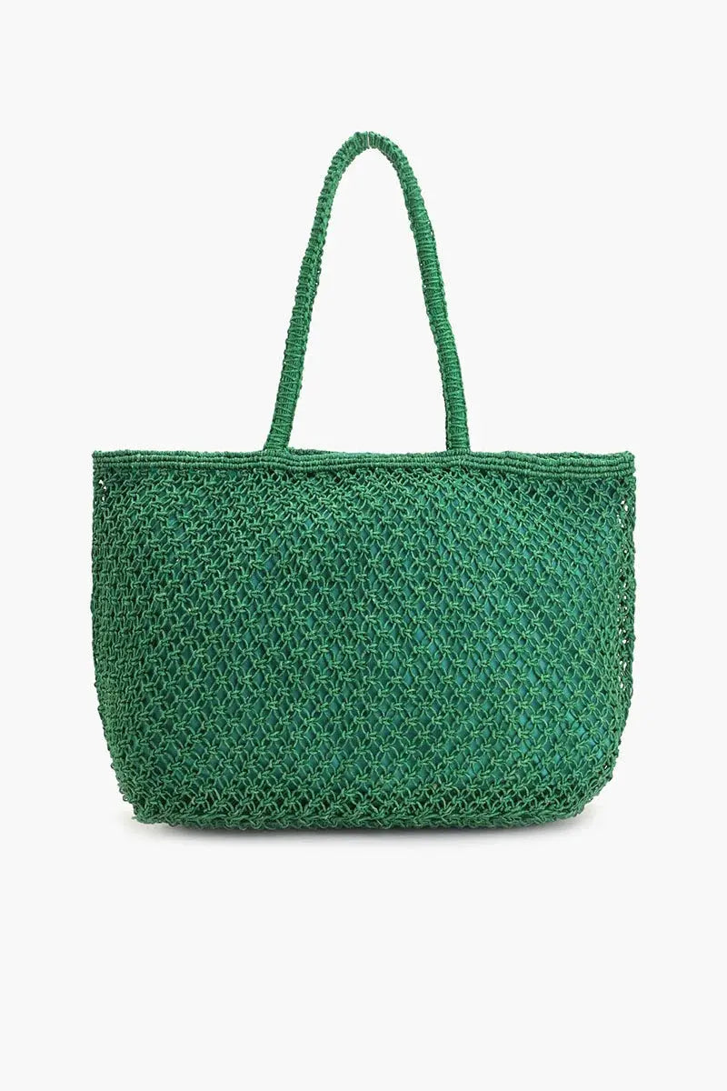 MARGARITA BEADED MACRAME JUTE TOTE AMERICA & BEYOND