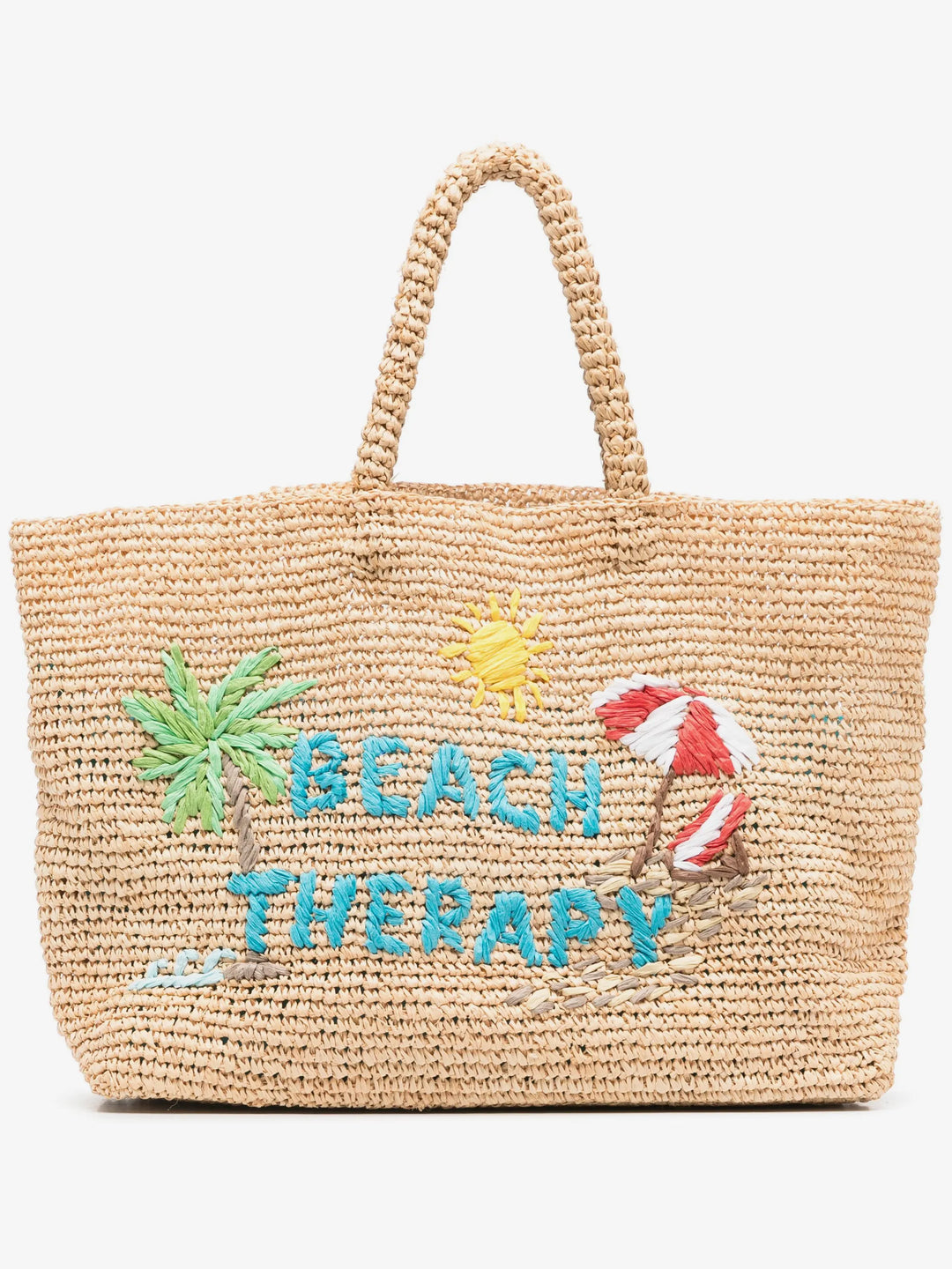 BEACH BAG RAFFIA LARGE AVEC BRODERIE BEACH THERAPY