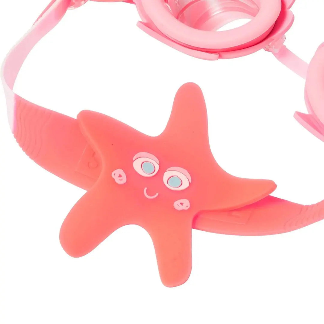 MELODY THE MERMAID MINI SWIM GOGGLES NEON STRAWBERRY SUNNYLIFE