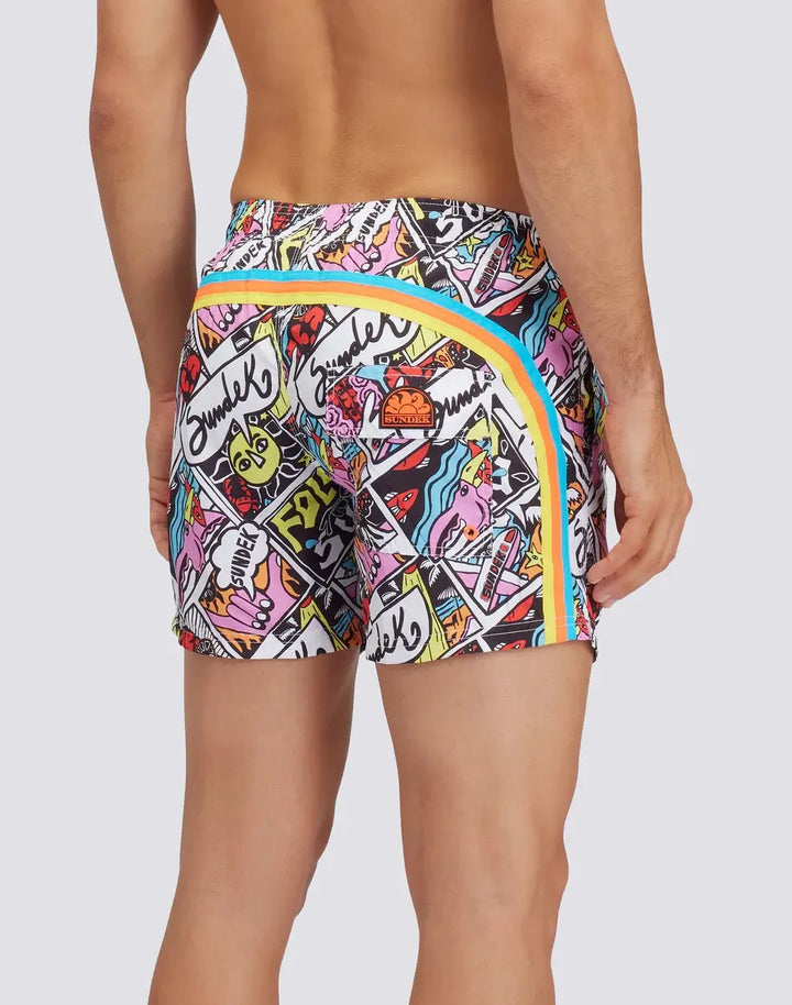 MEN BOARDSHORT ELASTIC WAIST REPREVE® IMPRESSION BD - BeachLife Concept