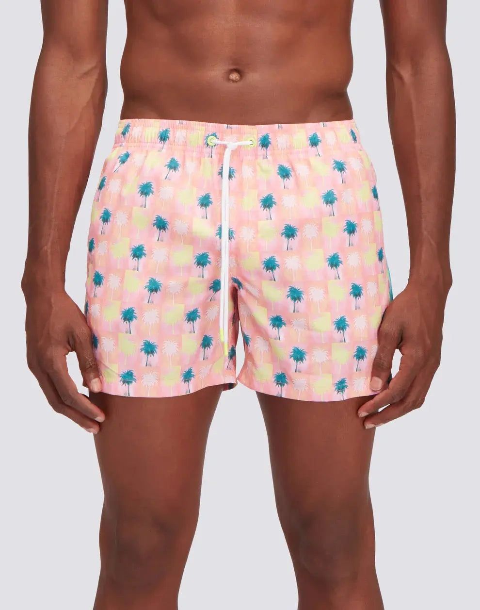 MEN BOARDSHORT ELASTIC WAIST REPREVE® IMPRESSION PALM COLLAGE - BeachLife Concept