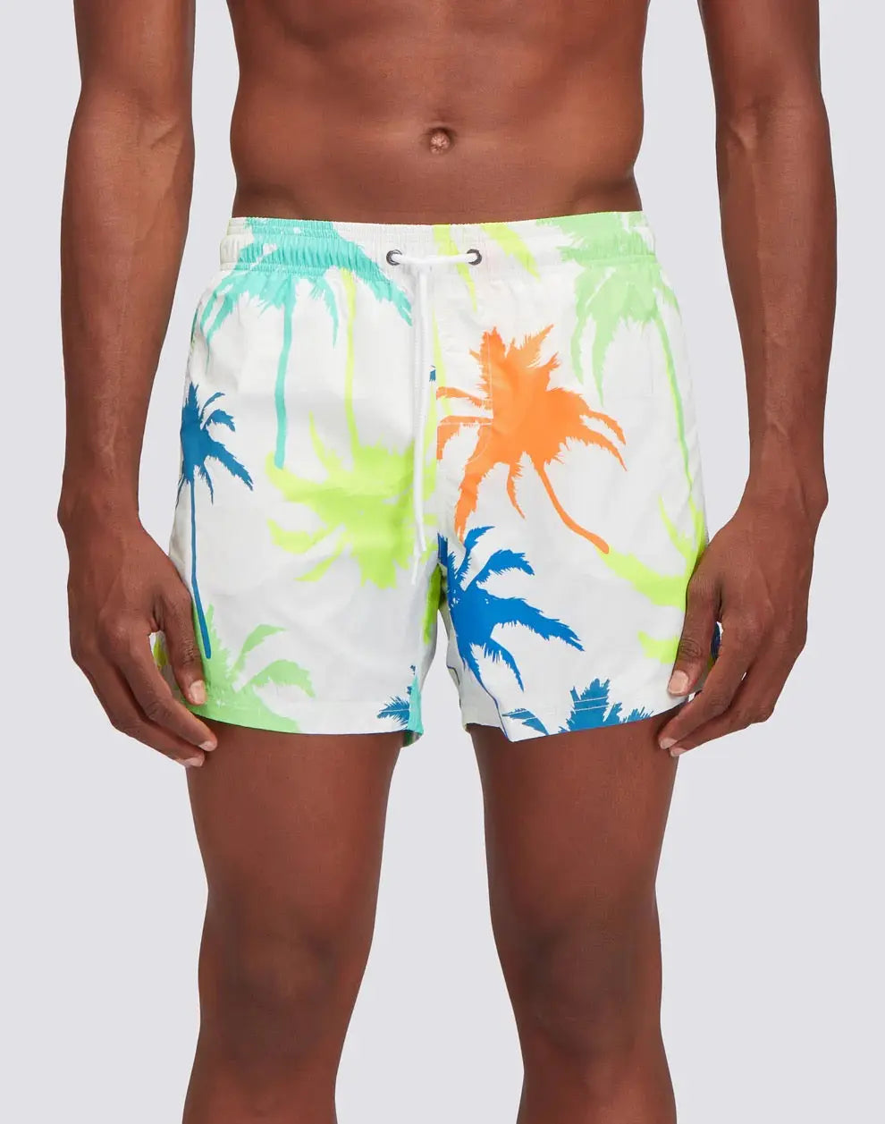 MEN BOARDSHORT TAILLE ELASTIQUE IMPRESSION MULTI PALMS - BeachLife Concept