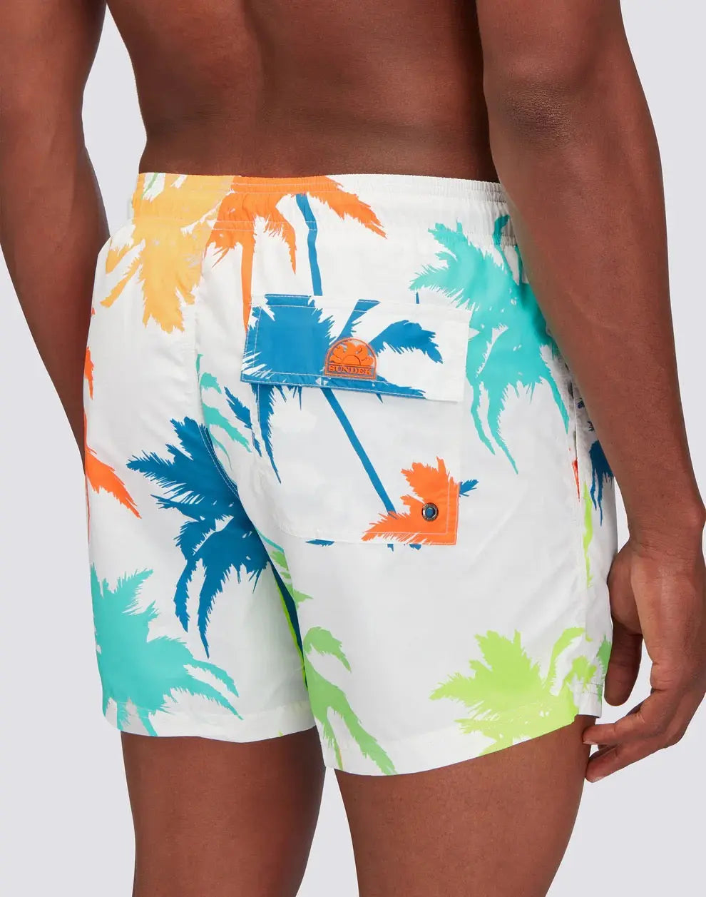MEN BOARDSHORT TAILLE ELASTIQUE IMPRESSION MULTI PALMS - BeachLife Concept