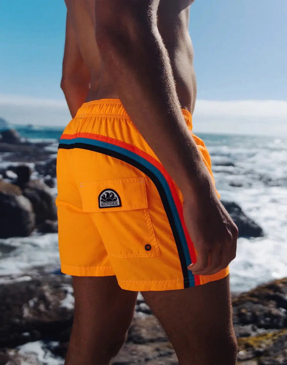 MEN BOARDSHORT TAILLE ELASTIQUE REPREVE® ENERGY FLUO - BeachLife Concept