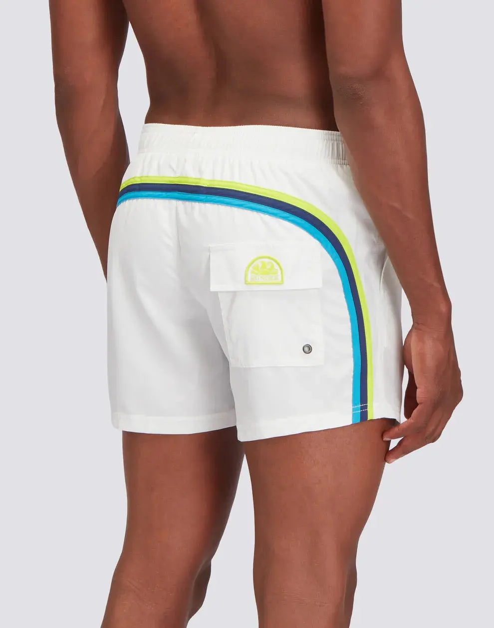 MEN BOARDSHORT TAILLE ELASTIQUE REPREVE® WHITE - BeachLife Concept