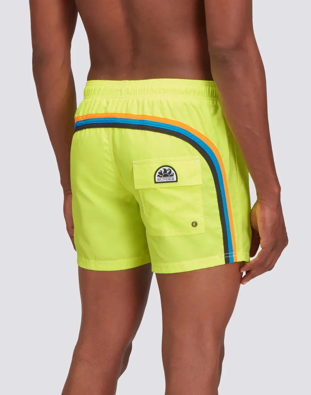 MEN BOARDSHORT TAILLE ELASTIQUE REPREVE® WOW FLUO - BeachLife Concept