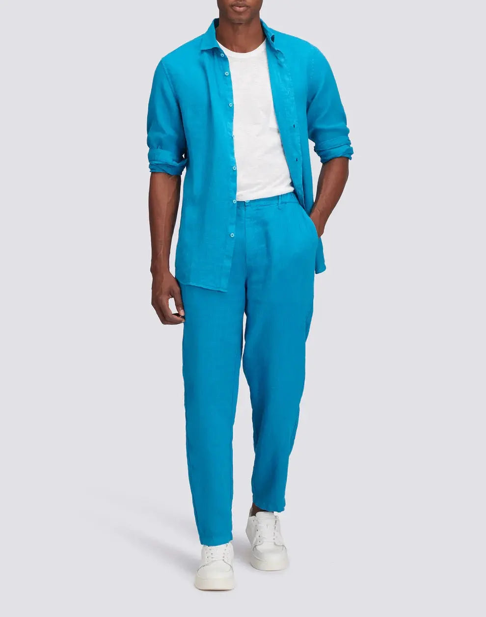 MEN PANTALON EN LIN SEMI EXTENSIBLE - BeachLife Concept
