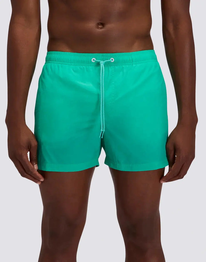 MEN'S SHORT SWIMSHORTS WITH ELASTIC WAIST AND CRINKLED WAIST SUNDEK
