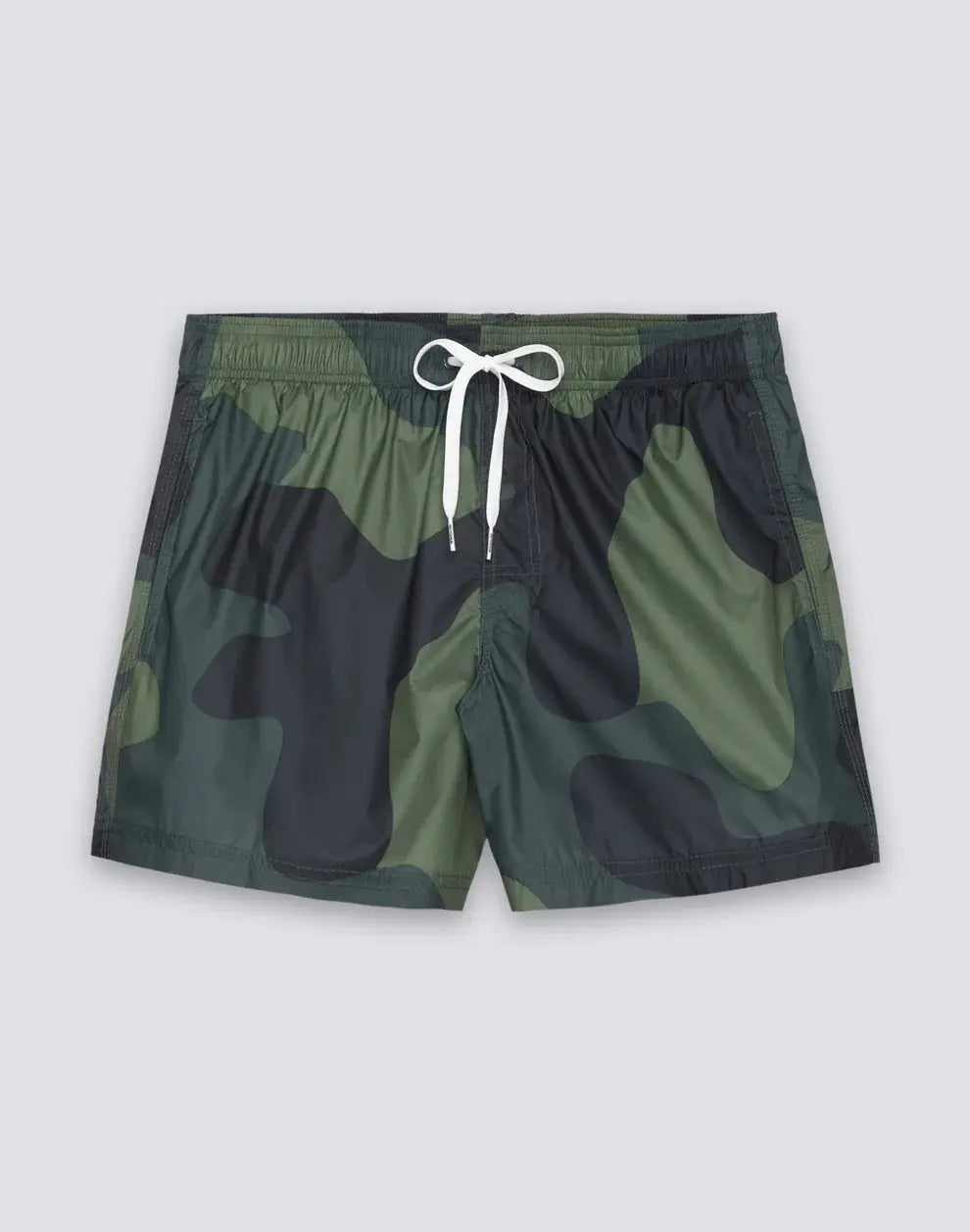 MEN'S SHORT SWIMSUIT WITH ELASTIC WAIST, CAMOU PRINT, RIP-STOP FABRIC SUNDEK