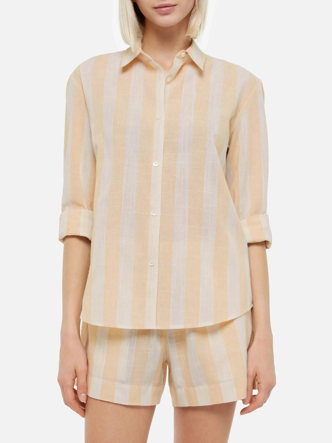 MEREDITH WOMAN LONG SLEEVE SHIRT STRIPES POP MC2 SAINT BARTH