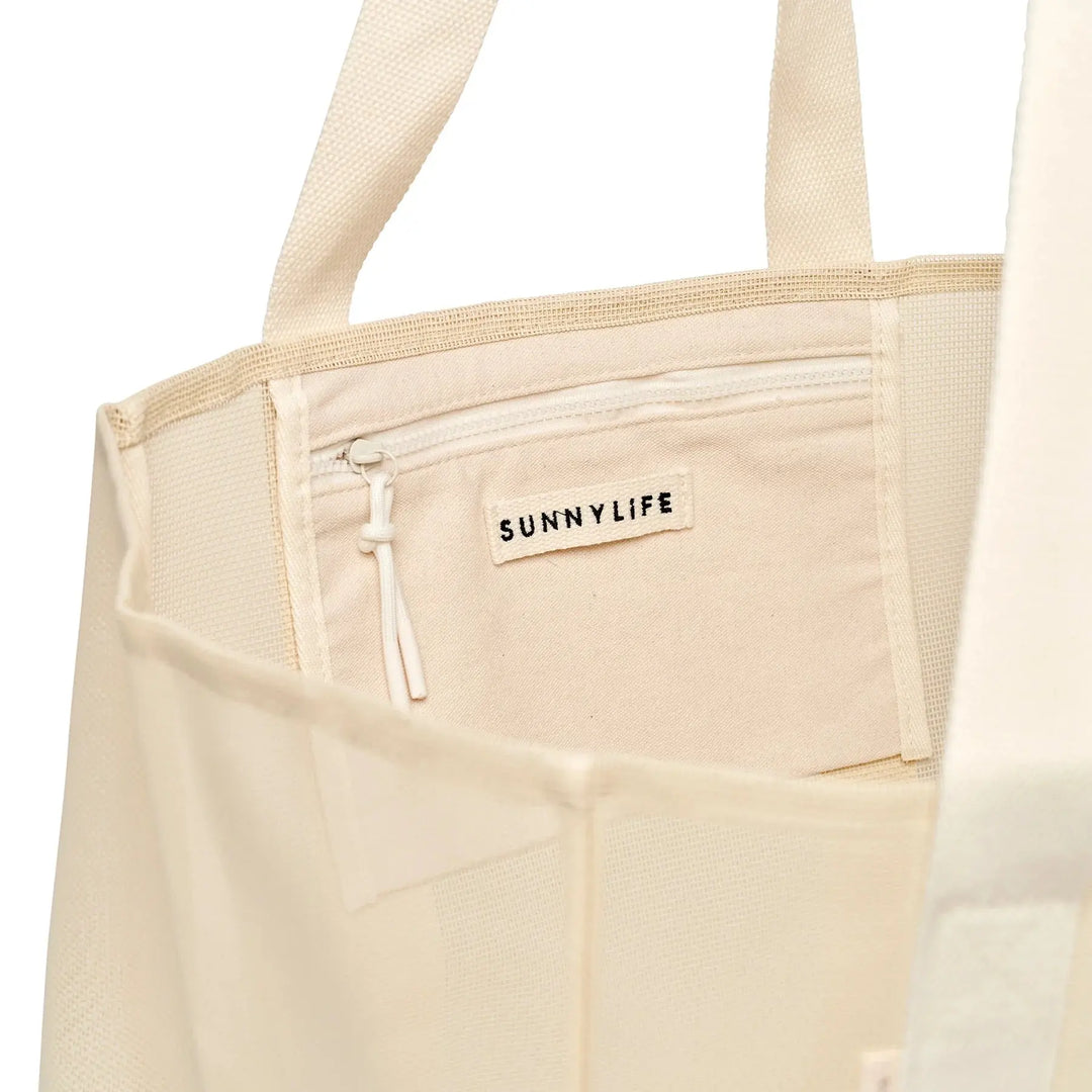 MESH BEACH BAG OYSTER CREAM SUNNYLIFE