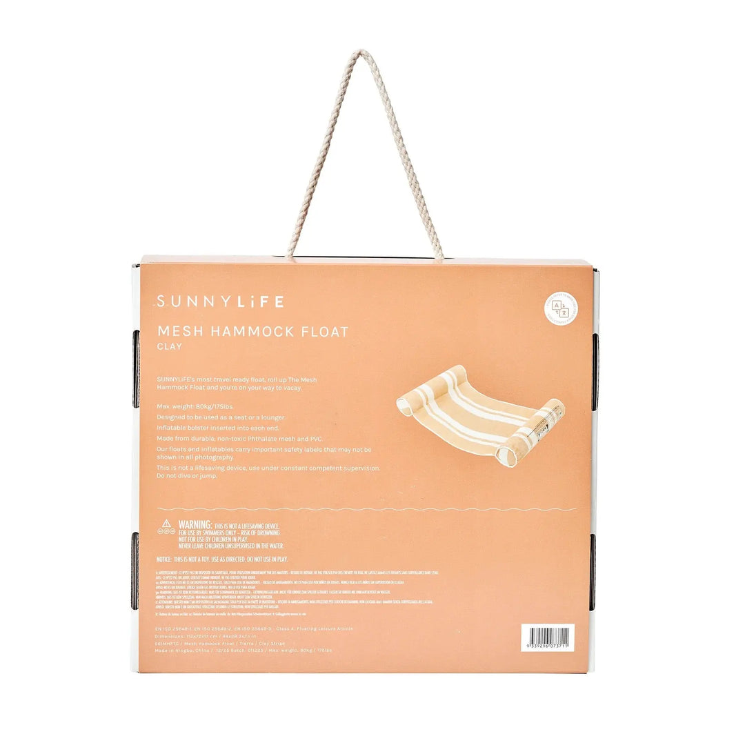 MESH HAMMOCK FLOAT TIERRA CLAY STRIPE SUNNYLIFE