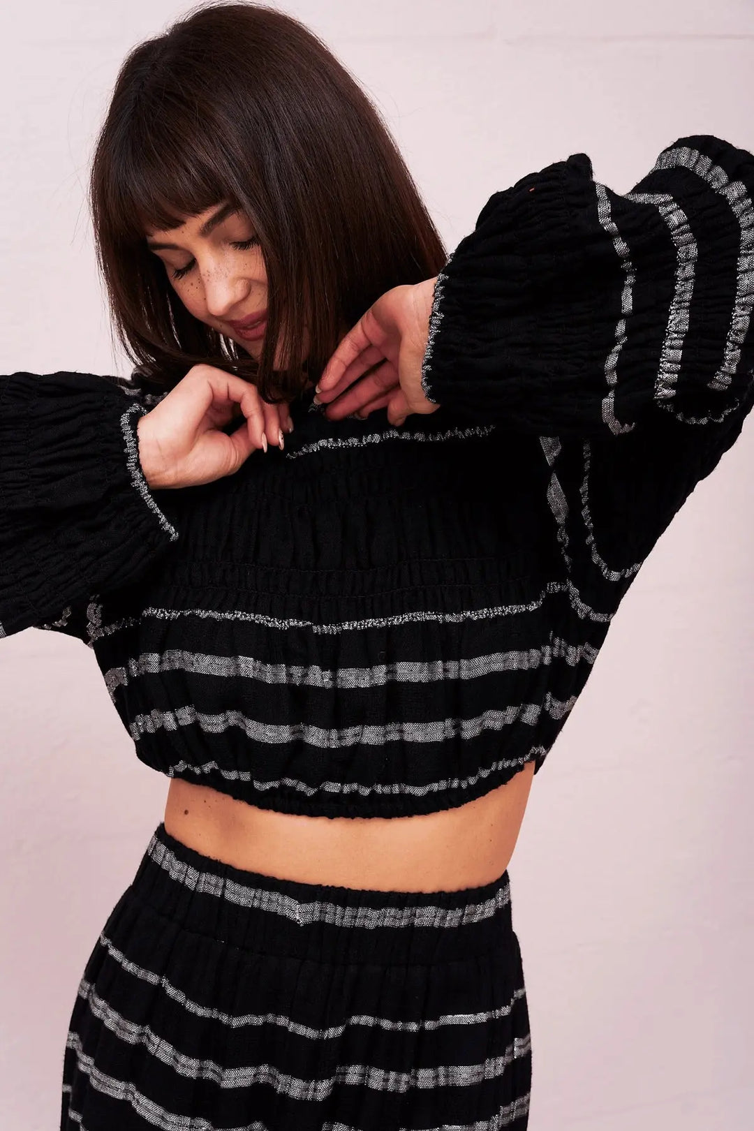 METALLIC STRIPED BOHO TOP BeachLife Concept