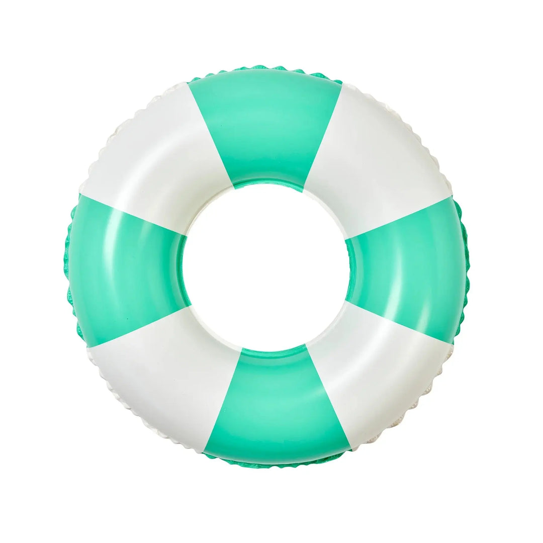 MINI TUBE POOL RING POOL PARTY GREEN STRIPE SUNNYLIFE