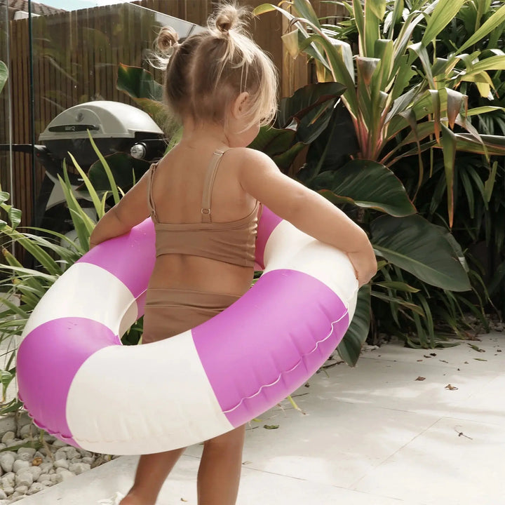 MINI TUBE POOL RING POOL PARTY MAGENTA STRIPE SUNNYLIFE