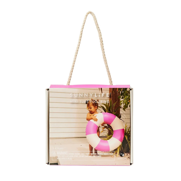 MINI TUBE POOL RING POOL PARTY MAGENTA STRIPE SUNNYLIFE