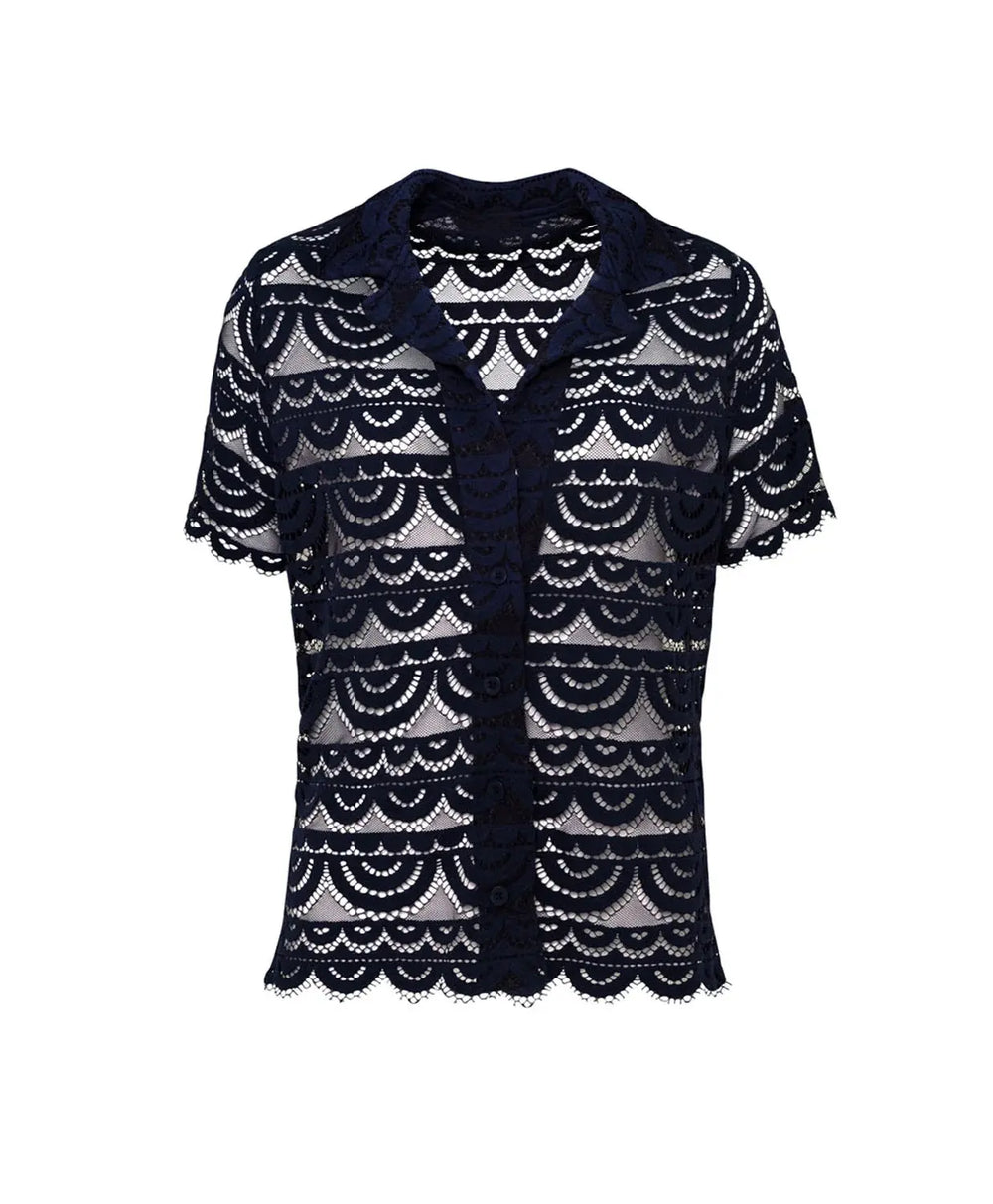 NEPTUNE LACE BUTTON TOP - BeachLife Concept