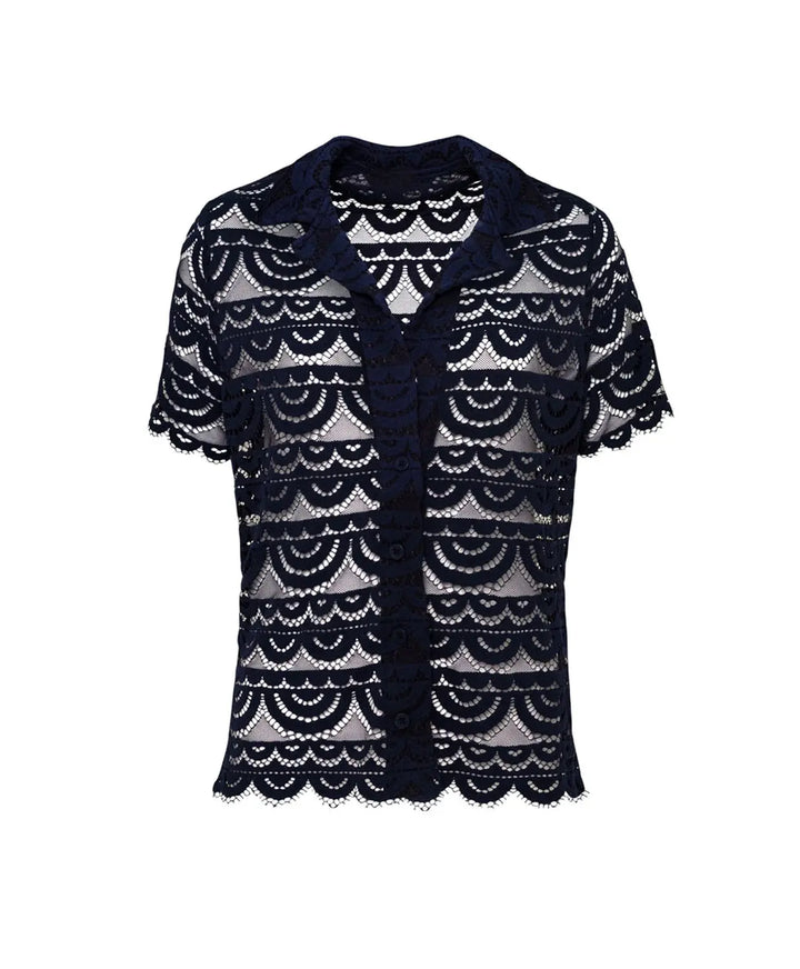 NEPTUNE LACE BUTTON TOP - BeachLife Concept