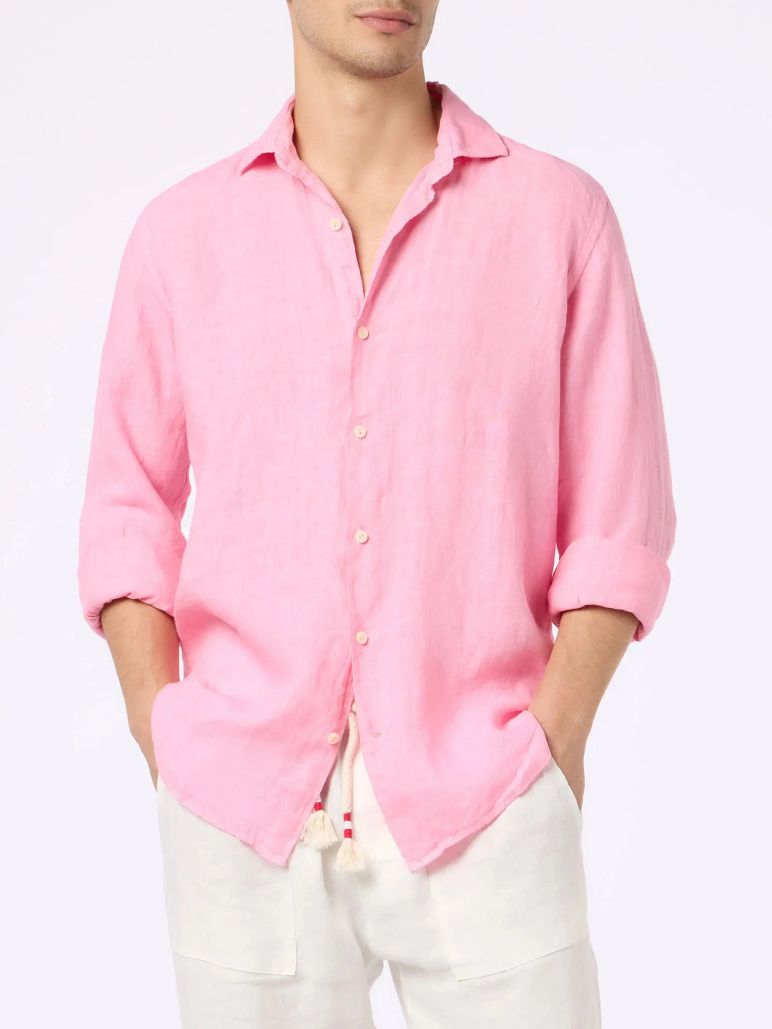 PAMPLONA MEN CLASSIC SHIRT LINEN MC2 SAINT BARTH