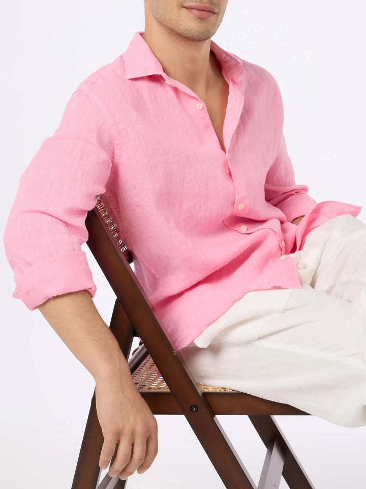 PAMPLONA MEN CLASSIC SHIRT LINEN MC2 SAINT BARTH