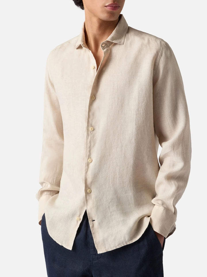 PAMPLONA MEN CLASSIC SHIRT LINEN MC2 SAINT BARTH