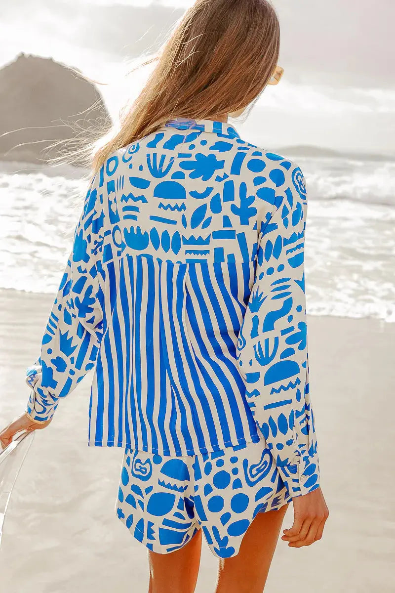 PEGGY SHIRT - GEO PRINT BeachLife Concept