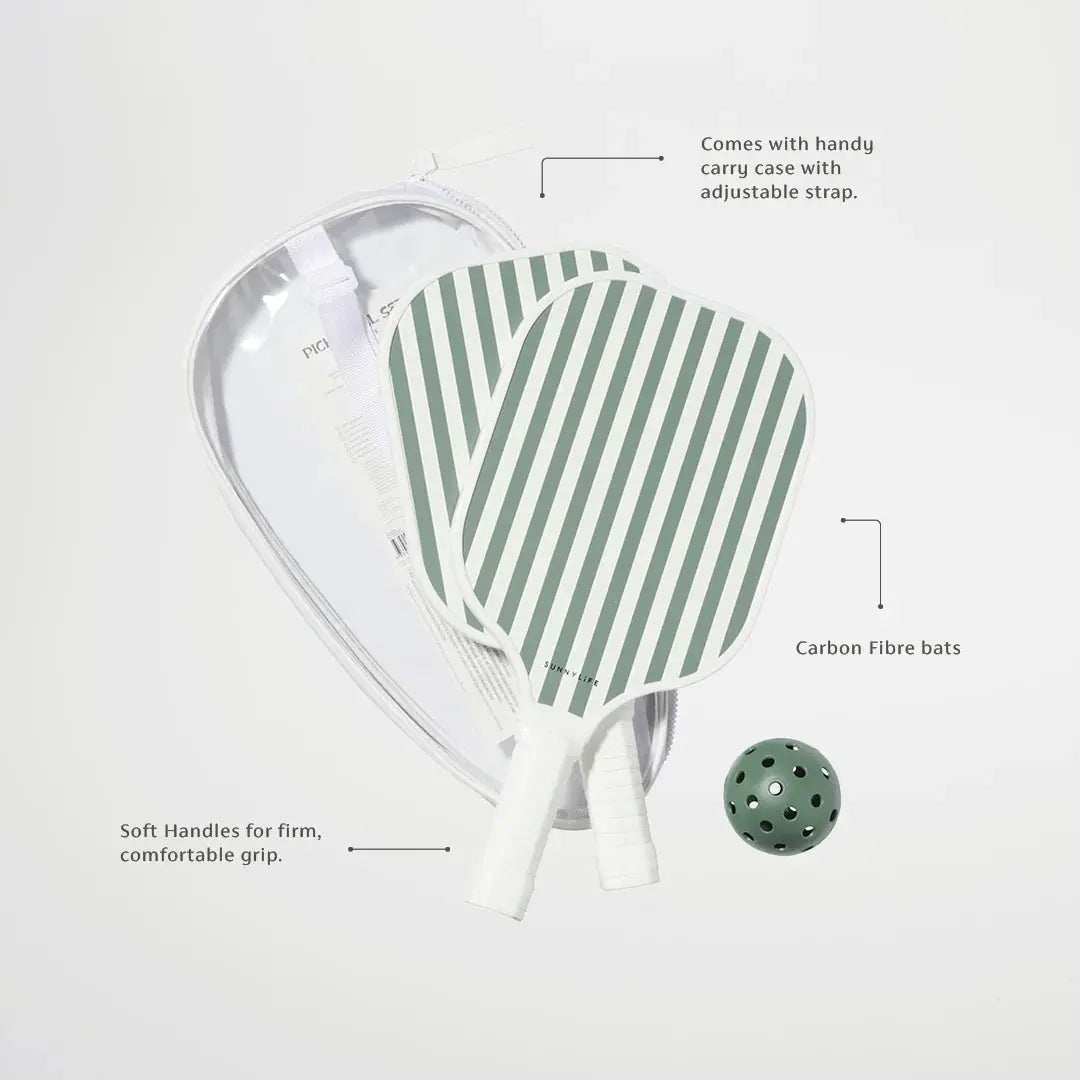 PICKLE BALL SET THE VACAY OLIVE BeachLife Concept