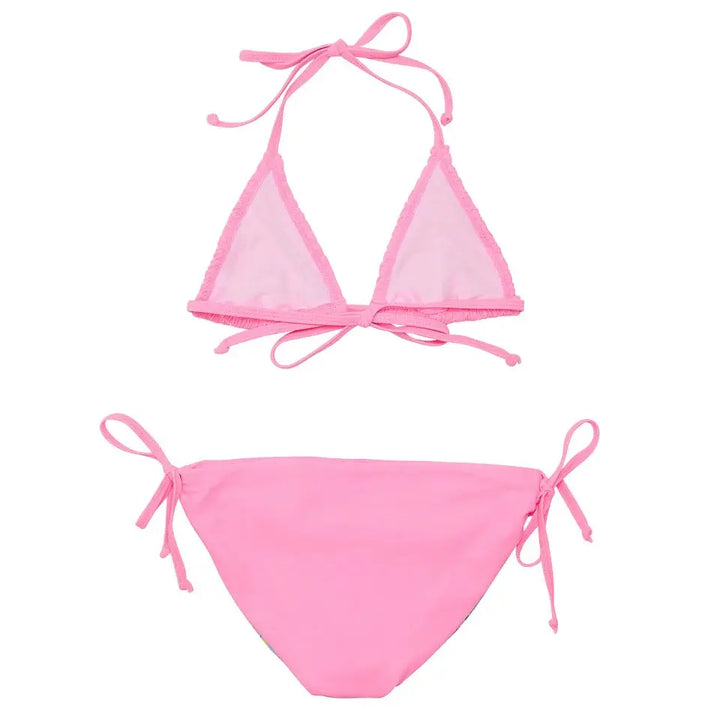 PINK SHIRRED TRIANGLE BIKINI - BeachLife Concept