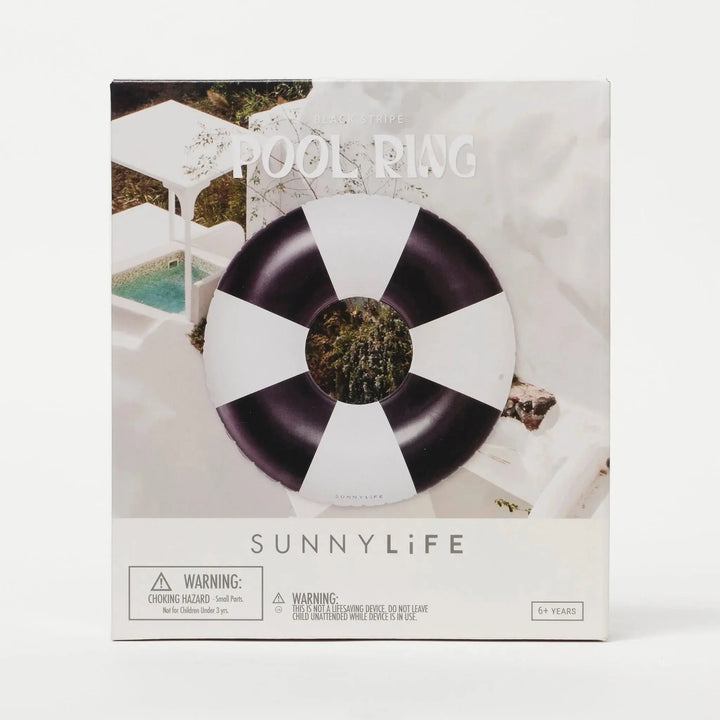 POOL RING BLACK STRIPE - BeachLife Concept
