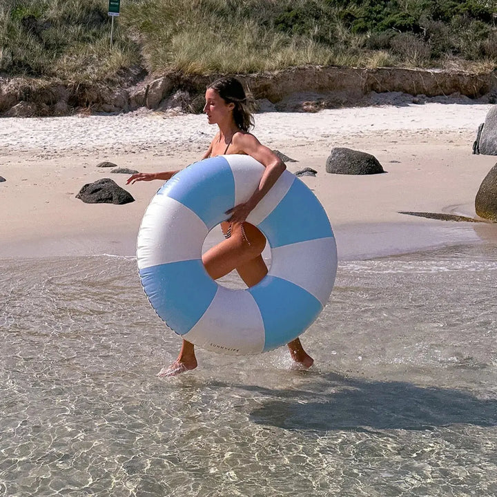 POOL RING BLUE STRIPE - BeachLife Concept