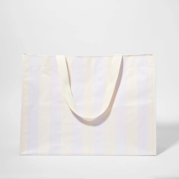 CARRYALL BEACH BAG RIO SUN PASTEL LILAC STRIPE