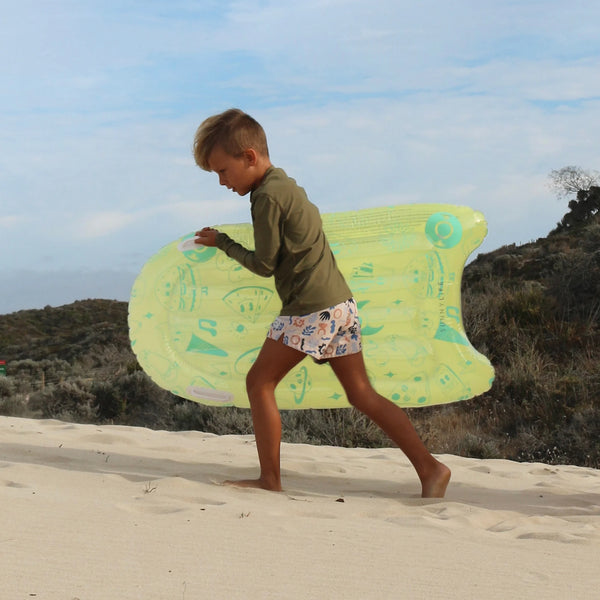 INFLATABLE BOOGIE BOARD THE SEA KIDS BLUE LIME