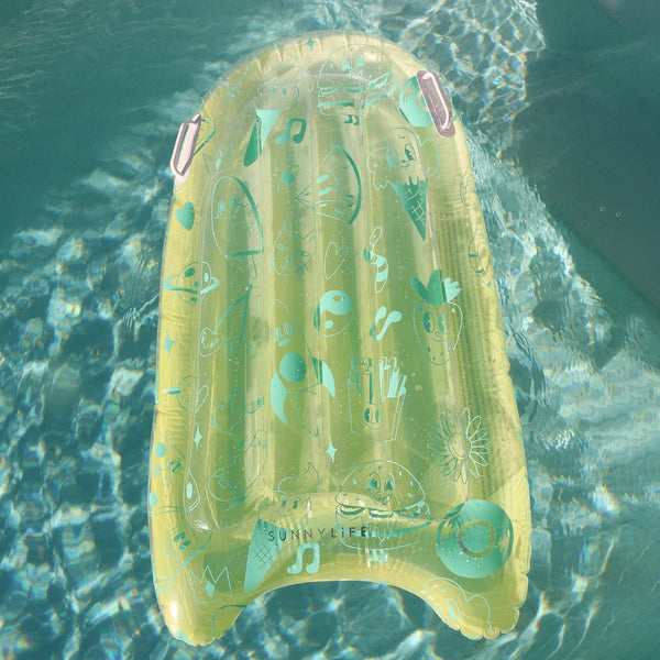 INFLATABLE BOOGIE BOARD THE SEA KIDS BLUE LIME