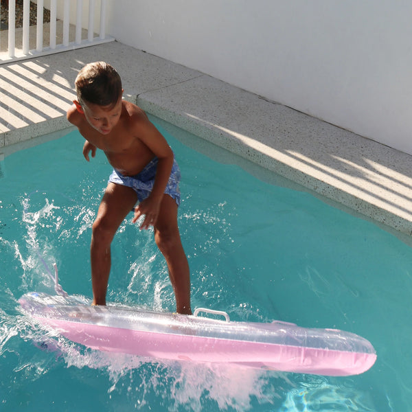 KIDS SURFBOARD FLOAT SUMMER SHERBET BUBBLEGUM PINK