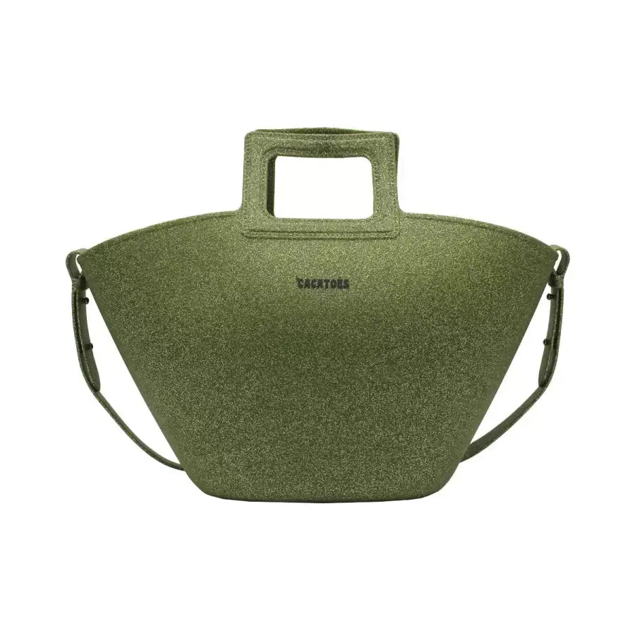 SAC A MAIN CABAS MARISCO GLITTER DARK KAKI BeachLife Concept