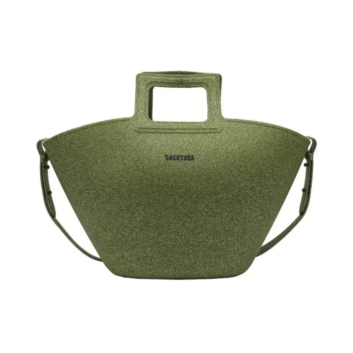 SAC A MAIN CABAS MARISCO GLITTER DARK KAKI BeachLife Concept